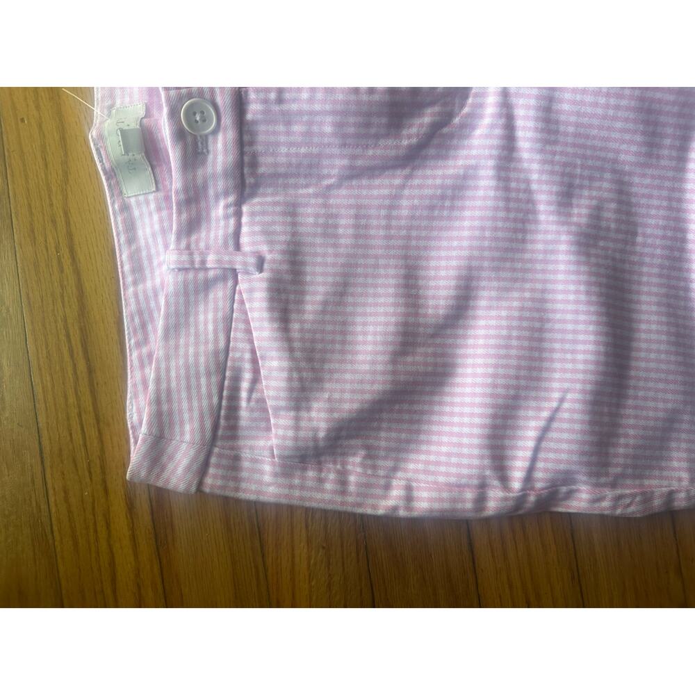 Talbots Pink Striped Seersucker Crop Pants Preppy Summer Capri Women’s 8P - Picture 3 of 6